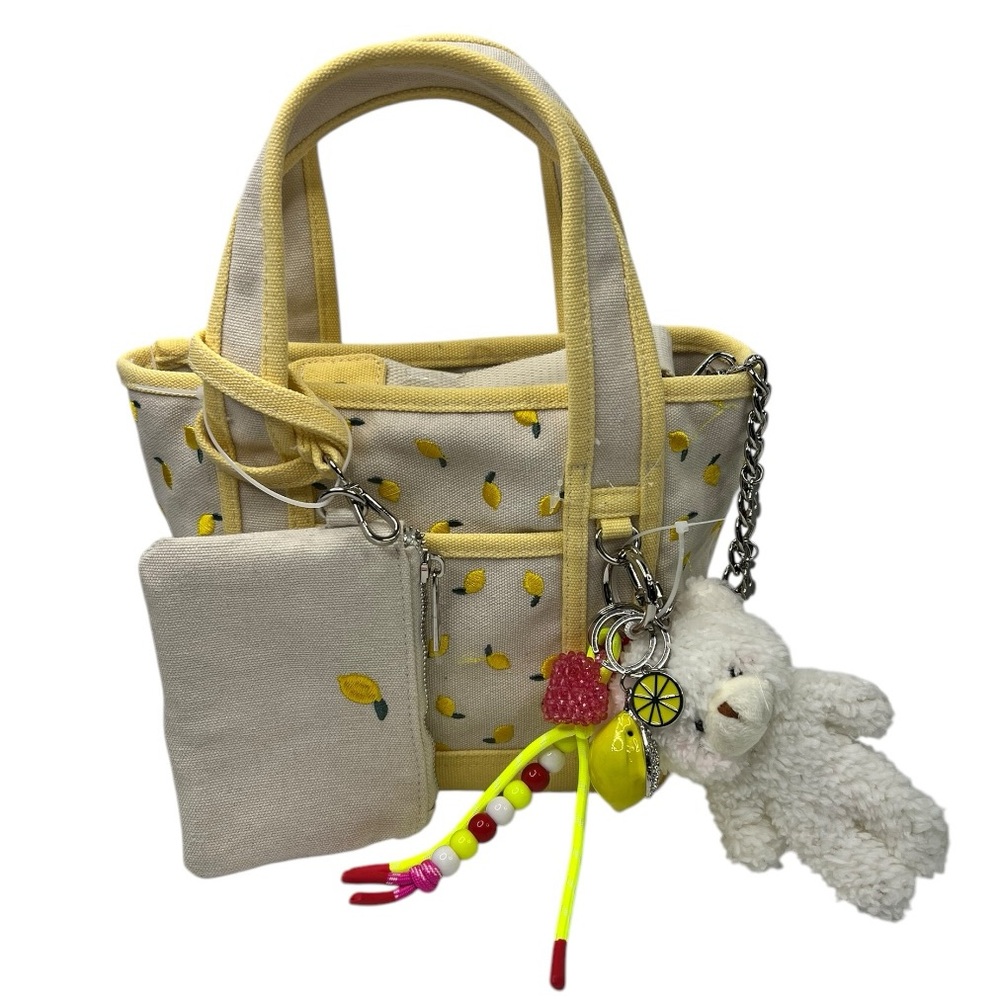 Madden Girl viral lemon tote with charms